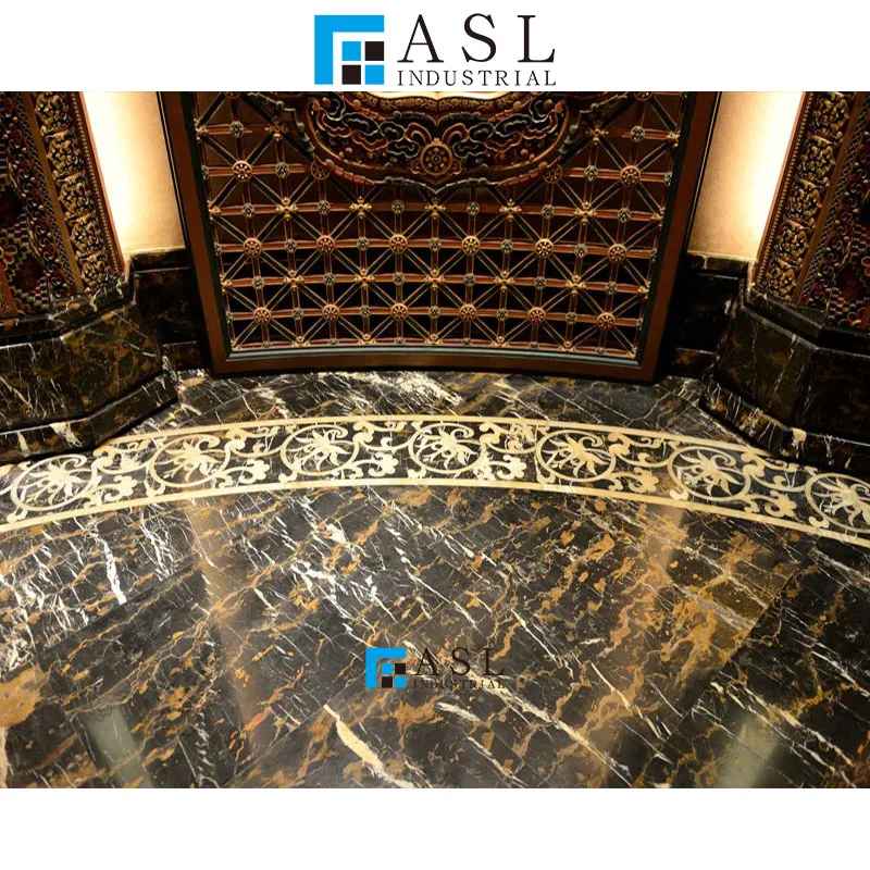 Athens portoro/porto black marble with gold/golden vein marble flooring tile wall cladding glossy black gold marble tiles