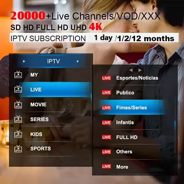 Box Android Arabic IP TV 12 months list M3U board reseller Germany Dutch smart 4K M3U subscription TV box