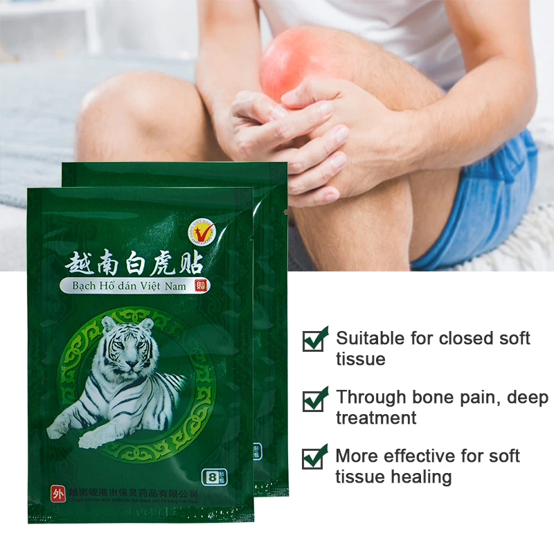 8 Pcs Vietnam White Tiger Pain Relieve Plaster Patch Meridians