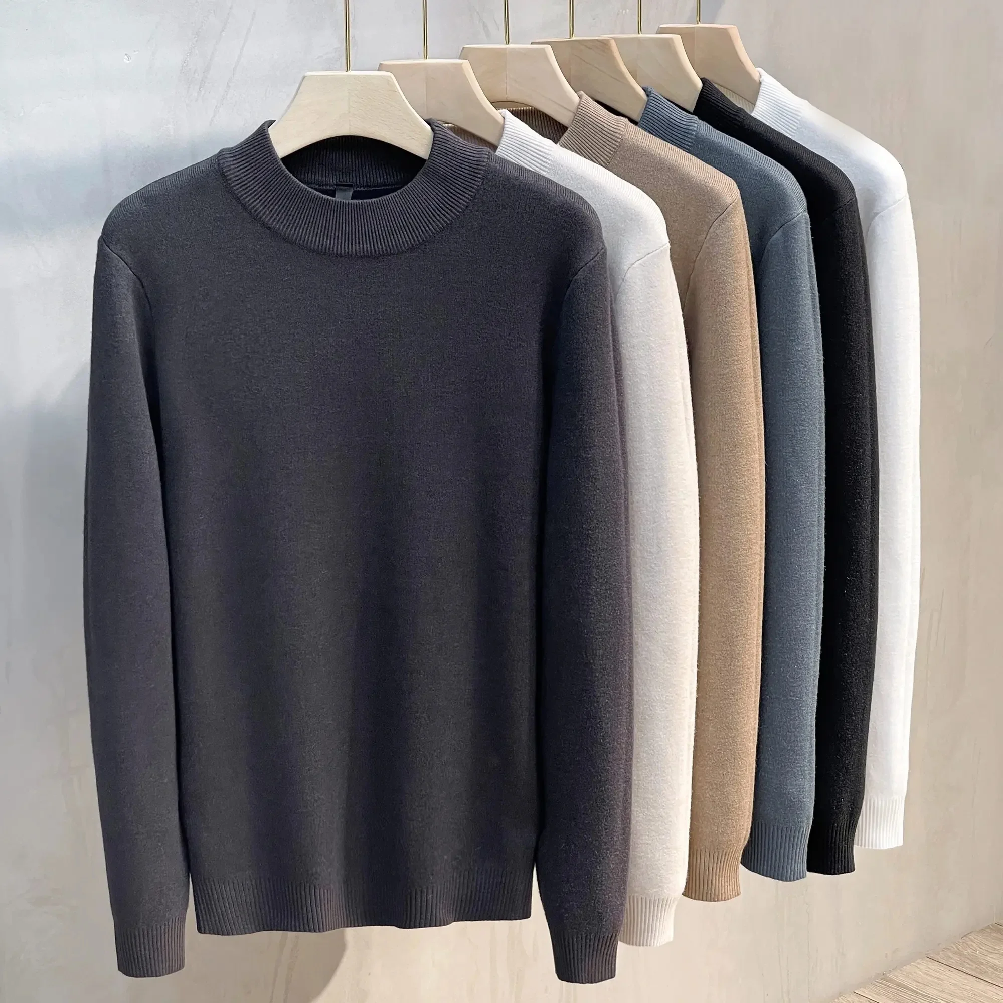 Mens Pullover Sweater Winter Ribbed Knitted Color Block Comfort Stylish Twisted Long Sleeve Sweaters