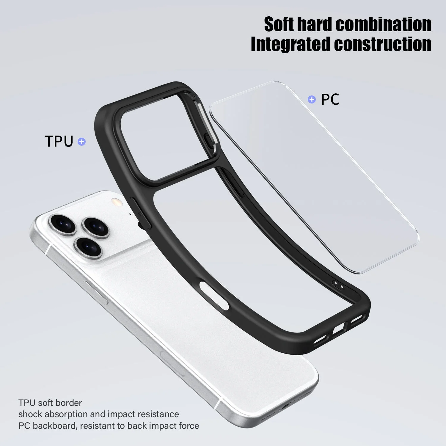 product laudtec shockproof strong magnetic wireless charging clear hard pc tpu custom phone cover for iphone 17 pro max16 15 pro max-6