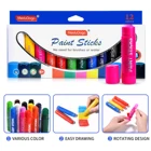 Colors MeiduGaga 6 Neon Colors Non-toxic Fast Drying Mess Free No Dirty Solid Tempera Paint Stick Children Friendly