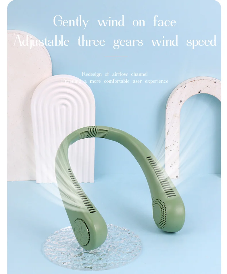 Rechargeable Wearable Neck Fan, DD5616, USB, Portable - detail 12