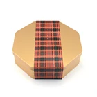 Gift Packaging Tin Gift Packaging Box Custom Metal CookieJar With Sleeves Hexagonal Tin Box