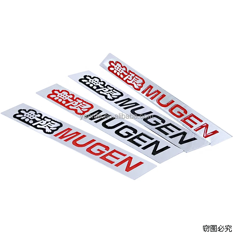 Chinese Unlimited Mugen Car Sticker Thick Aluminum Brushed Process Car