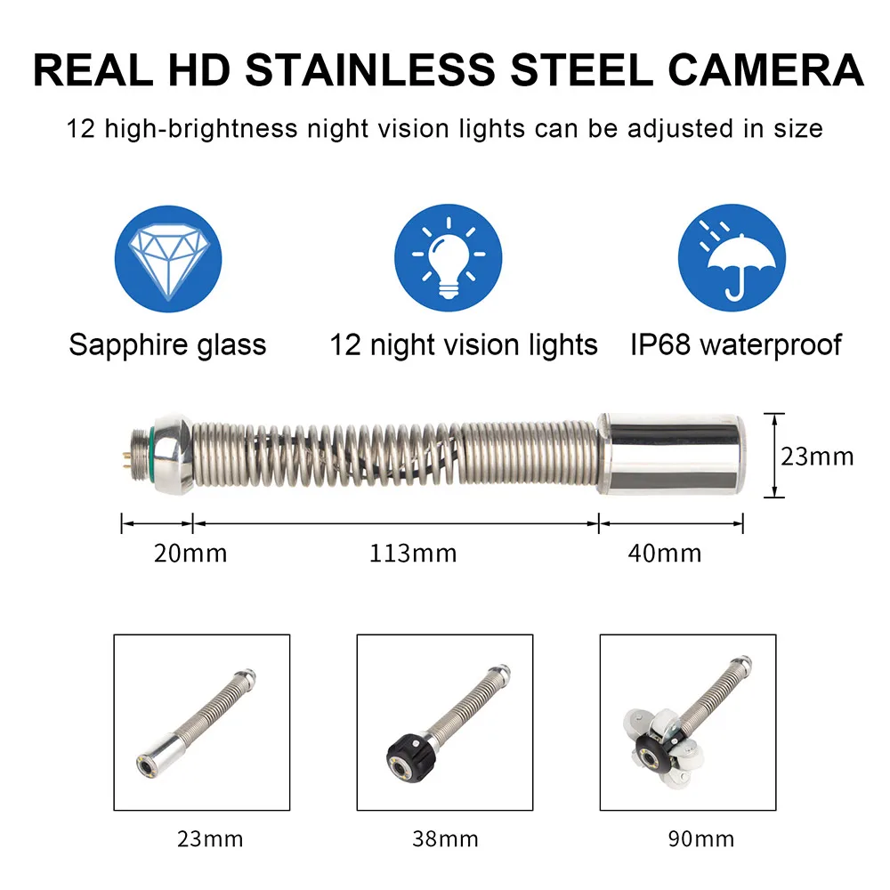 Pipe Inspection Camera 9Inch HD 1080P Screen 512Hz Sonde&Locator Self-leveling, Drain Camera for Home Pipelines Inpspection supplier