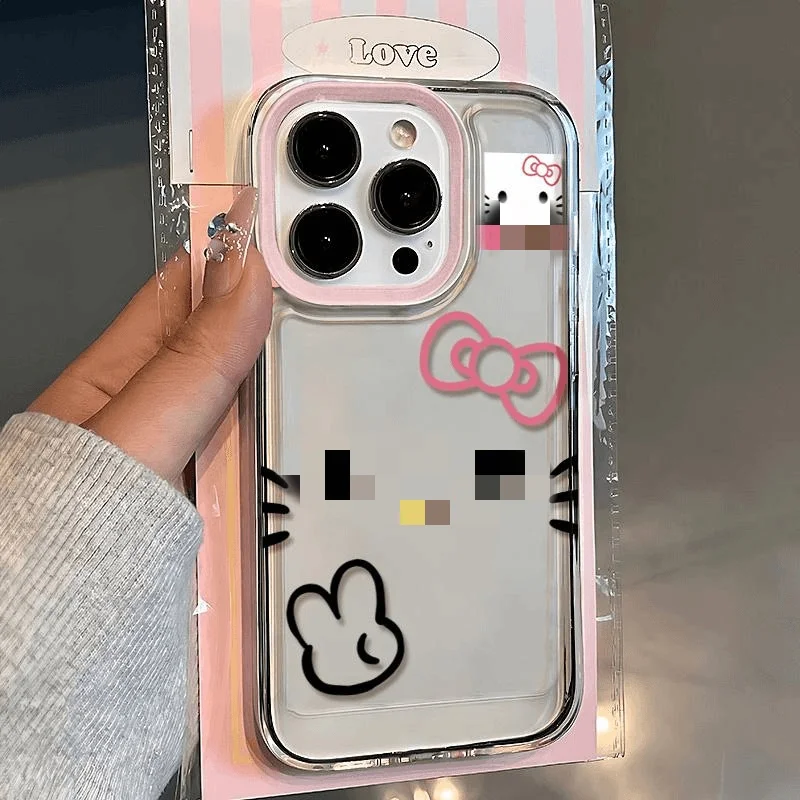 Cute KT Cat phone case for the iPhone 16promax/16 phone case The design sense of iPhone15 is 14 cute 13 transparent 12 Hac39a61773ad4d7aa8ca036fd3fcf1d4e