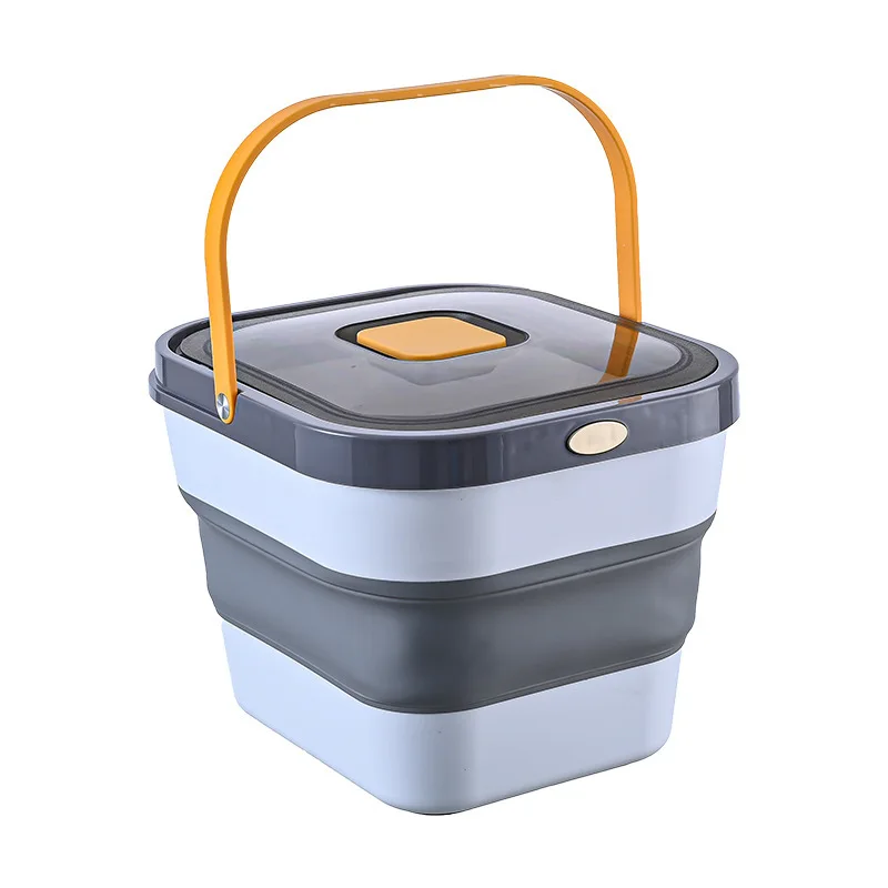 Customized Collapsible Rice Bucket OEM ODM Household Hand Withdrawals Sealed Moisture-proof Kitchen Storage Box Bucket Rice Box