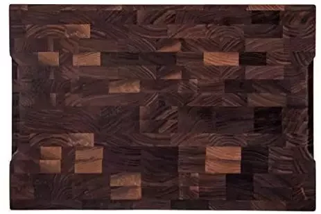 Custom Luxury Large End Grain Black Walnut Cutting Board For Kitchen With Juice Groove