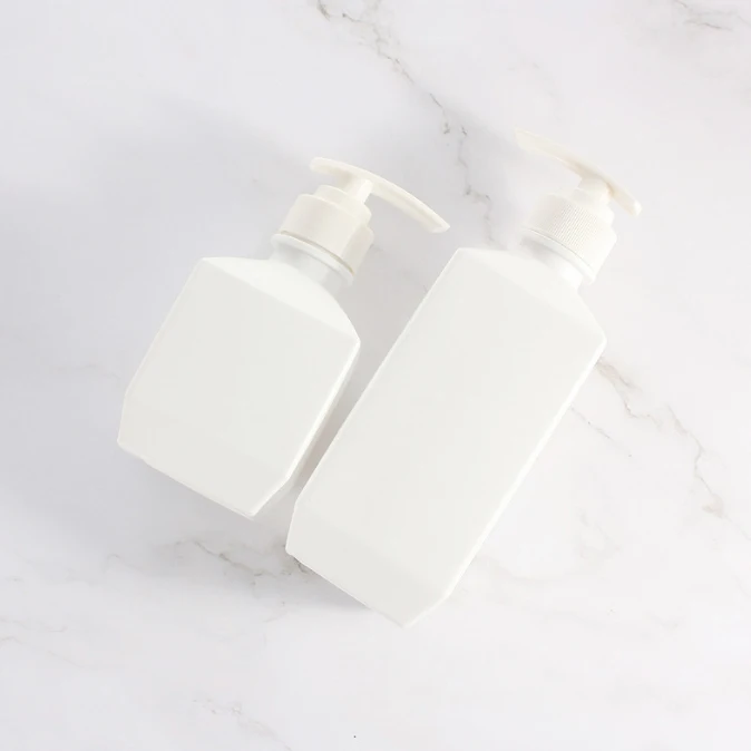 product 300ml 500ml shampoo bottle hdpe diagonal shoulder square lotion bottle hotel bathroom shower gel bottle-28