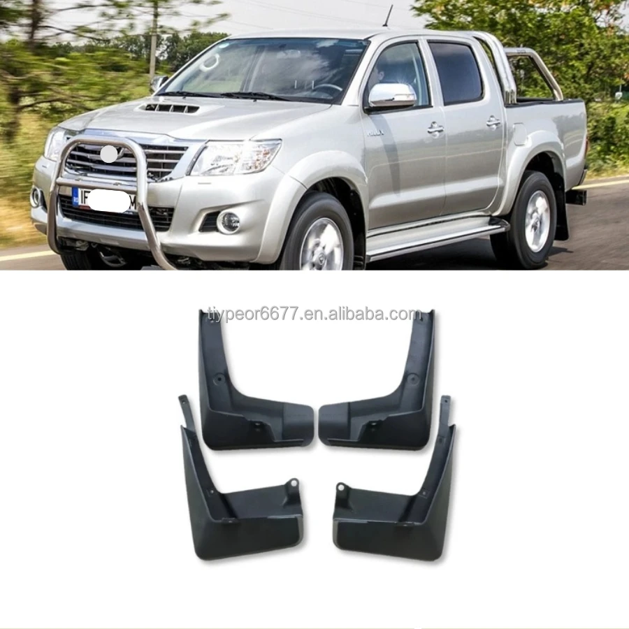 product tiypeor 4 pcs mud flaps for 2012 2015 toyota hilux vigo 4wd front rear mudflaps splash guards mud flap mudguards-3
