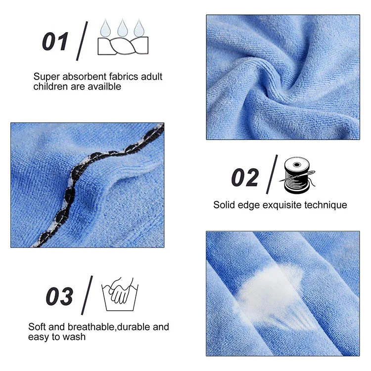 Custom Printed for Woman Curly Hair Super Absorbent Microfiber Hair Wrap Turban Towels