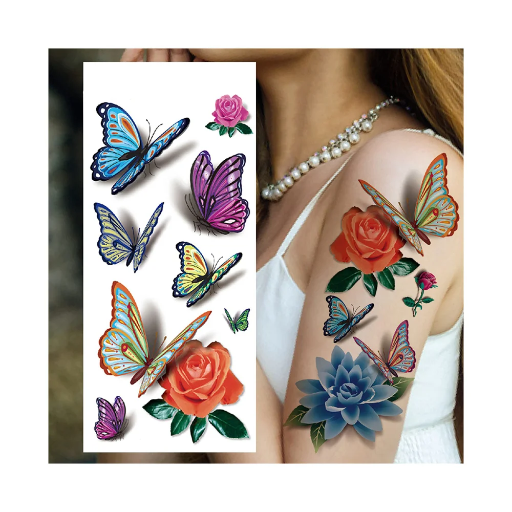 Wholesale Customized Full Colour Tattoo Butterfly Face Tattoos Women Body  Art Cool Sexy Designs Fake 3d Tattoo Stickers - Buy Butterfly Face Tattoos,Face  Tattoo Sticker,Body Art Cool Sexy Designs Tattoo Sticker Product