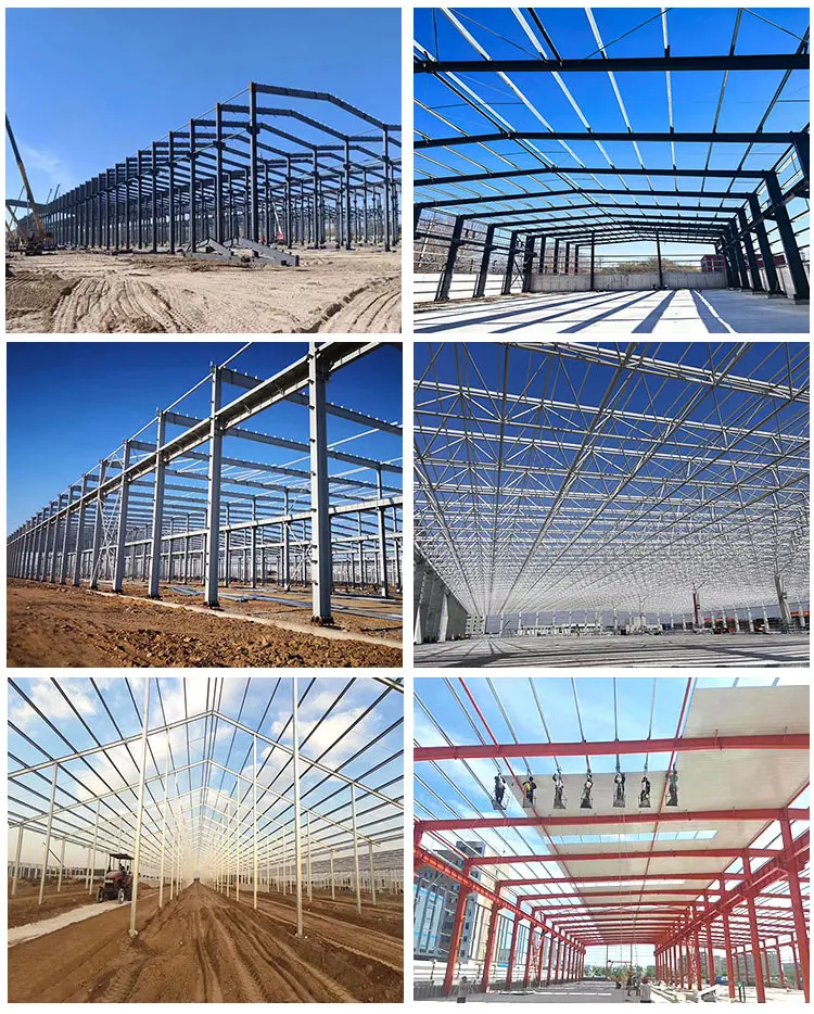 product prefabricated steel structure building for warehouse workshop hangar hall custom design industrial shed with metal frame-5