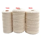 Cotton Cord For Macrame Factory Wholesale 200m Natural Cotton Twisted Cord For Macrame Diy Set