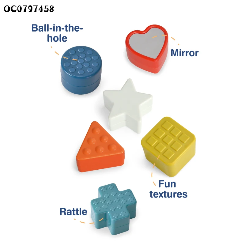 Montessori matching geometry block game interactive musical toy