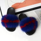 Slippers For Customize Design Yellow Fur Slides Faux Fur Slippers For Women Soft Fur Slippers