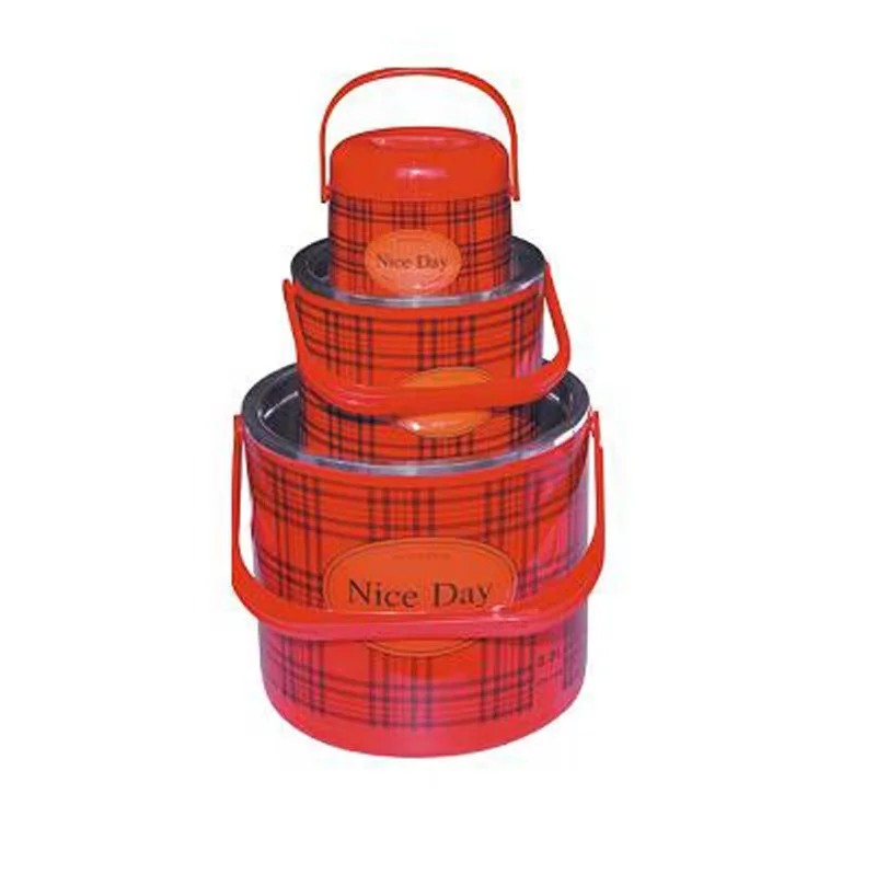 High Quality Large 3Pcs Set Thermal Hot Pot Containers Sets Home And Kitchen 8.8L+3L+0.8L Insulated Casserole Food Warmer