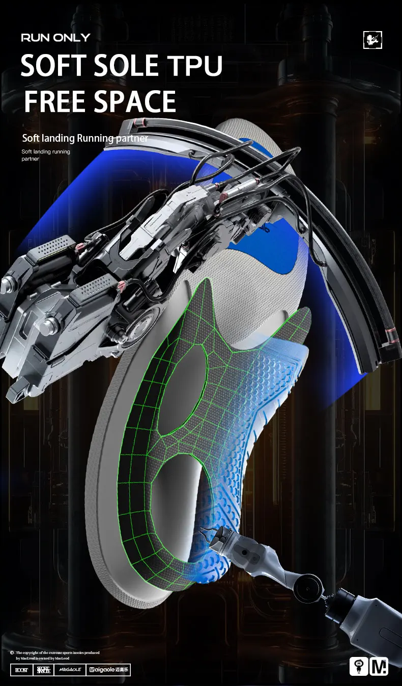 TPU Running Shoe Insoles with Full Wrap Shock Absorption TPU Running Shoe Insoles with Full Wrap Shock Absorption