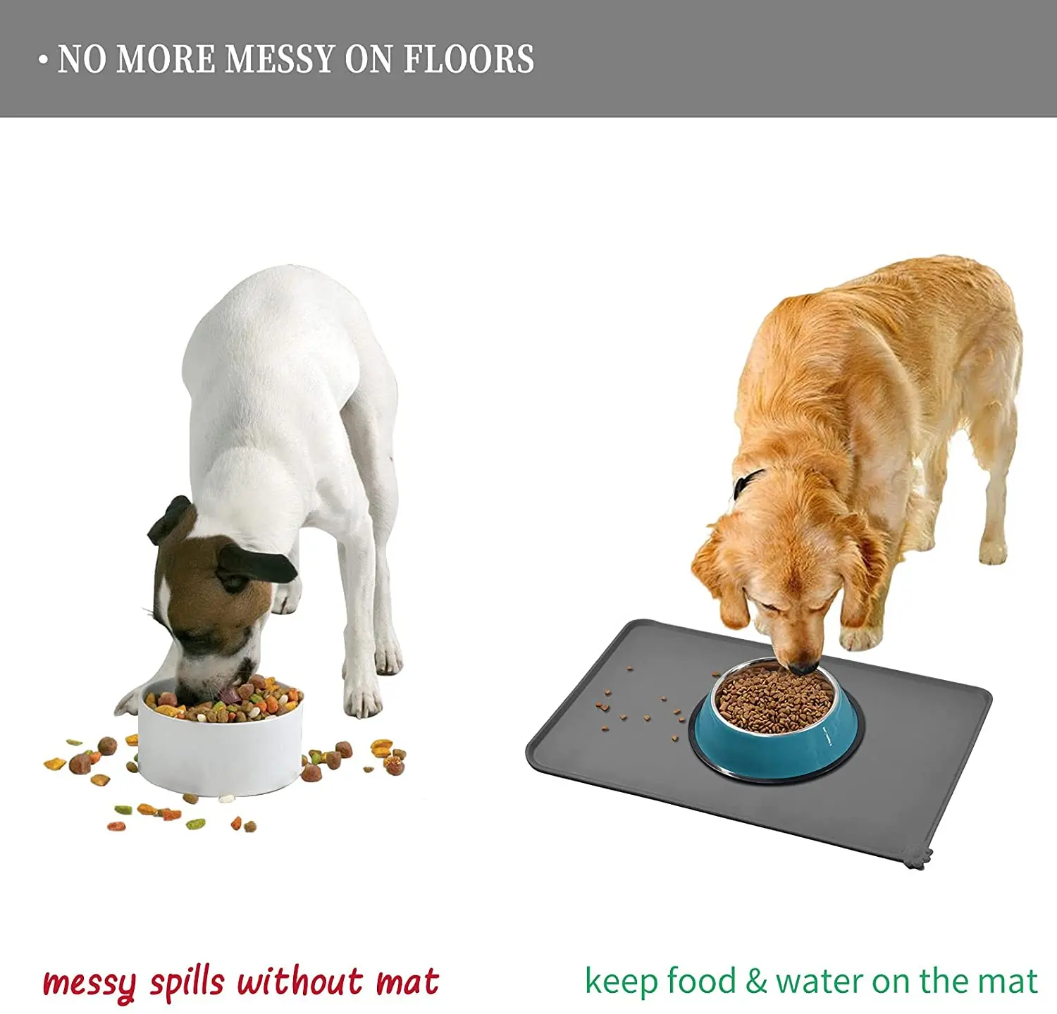 hot sale Silicone Dog Cat Bowl Mat, Non-Stick Food Pad Water Cushion Waterproof For Pet Cat And Dog