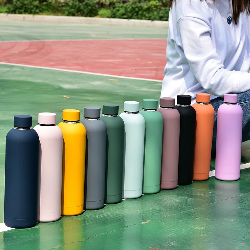 Wholesale 500ml Stainless Steel Vacuum Insulated Tumbler Double Walled Hot Cold Water Bottle with Lid Leak-Proof Sports