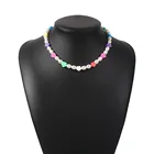Bead Fashion Alloy Bohemian Style Color Imitation Pearl Bead Necklace