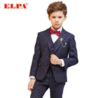 ELPA high quality slim fit striped 3 pieces kids suits for boys