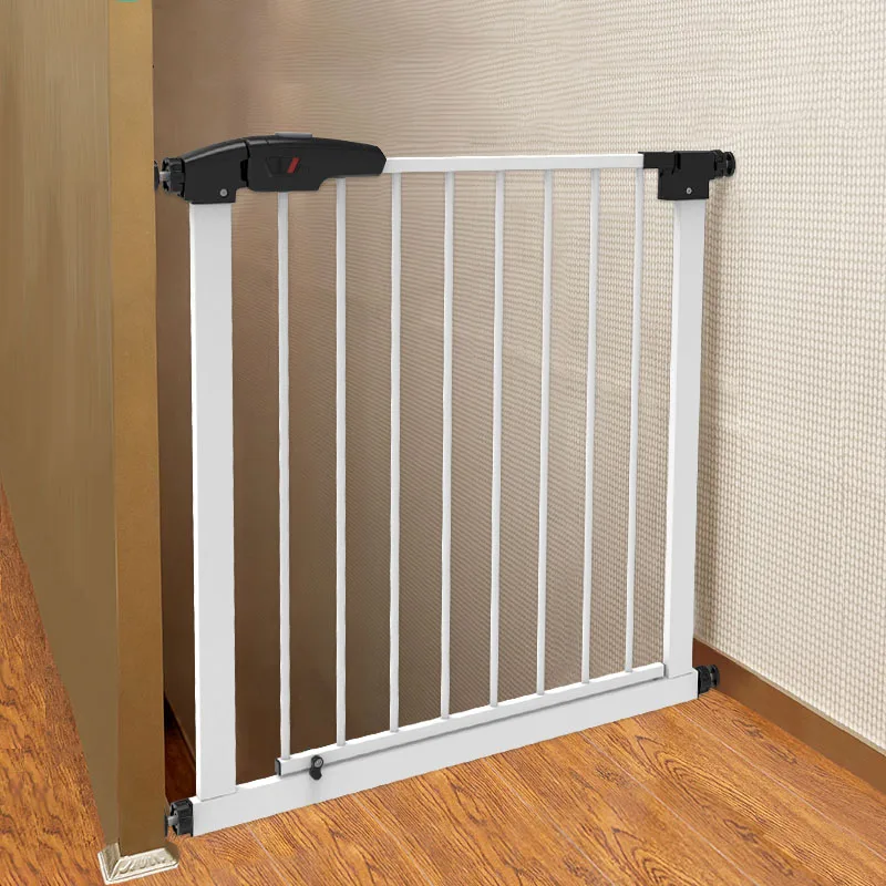 38.5 Inch Extendable Safety Metal Gate Pressure Mount Dog Fence White - Buy Metal Gate Door Security,Pet Metal Gate,Baby Safety Gate Pressure Mount Product on Alibaba.com