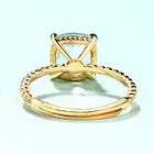 Topaz High Quality European And American Style Topaz Ring Geometric Square Open Ring Engagement Ring