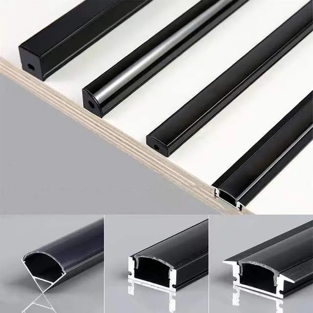 Housing Aluminium Profile Pc Matte Black Cover For Led Strip Bar Light