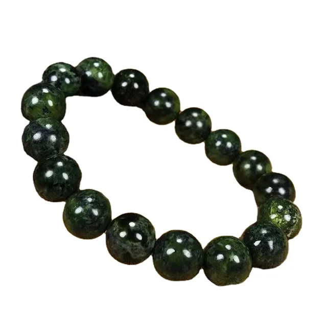 Selling wholesale natural jade bead bracelet fashion luxury natural gems men's and women's jade bracelet elastic bracelet