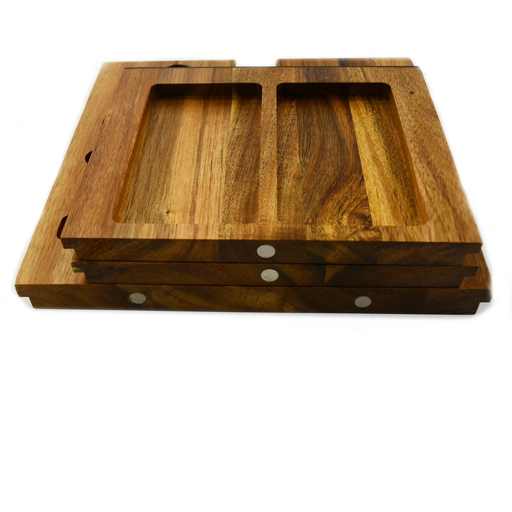 Large Organic Acacia Wood Cheese Board Platter Tablas De Madera Para Quesos With Knife Set For Kitchen