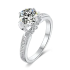 925 Silver 925 Trendy Pure Silver Ring Jewelry With Created Diamond Ring With Good Quality For Women