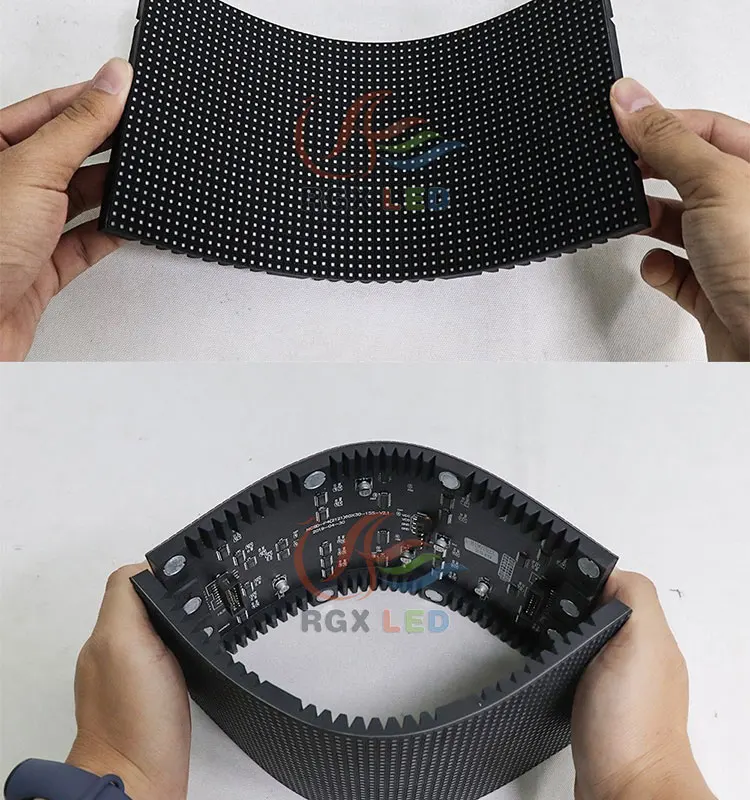 Flexible P4 (4mm) 240*120 mm Indoor LED Module Pixel Pitch P4mm Full RGB LED Panel Screen with 1800 Dots 1/15Scan 1650 Nits