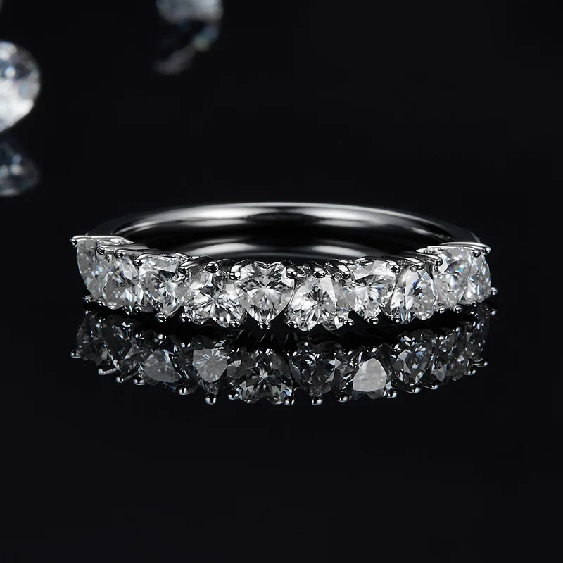 Heart shaped wedding ring, wedding band, promise ring, gift for her, girl, girlfriend, for women, mother, mom, mum, for wife, S925 Moissanite Diamond ring, Valentine’s Day, Mother’s Day, Birthday, anniversary