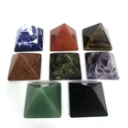Natural Wholesale Natural Rose Quartz Fluorite Amethyst Hand Carved Opalite Clear Quartz Crystal Pyramid For Collectible