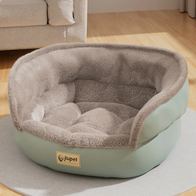 New Semi Enclosed Super Warm Pet Bed for Cats and Dogs Large Size PP Cotton Filled Soft Elastic Windproof Pet Products factory