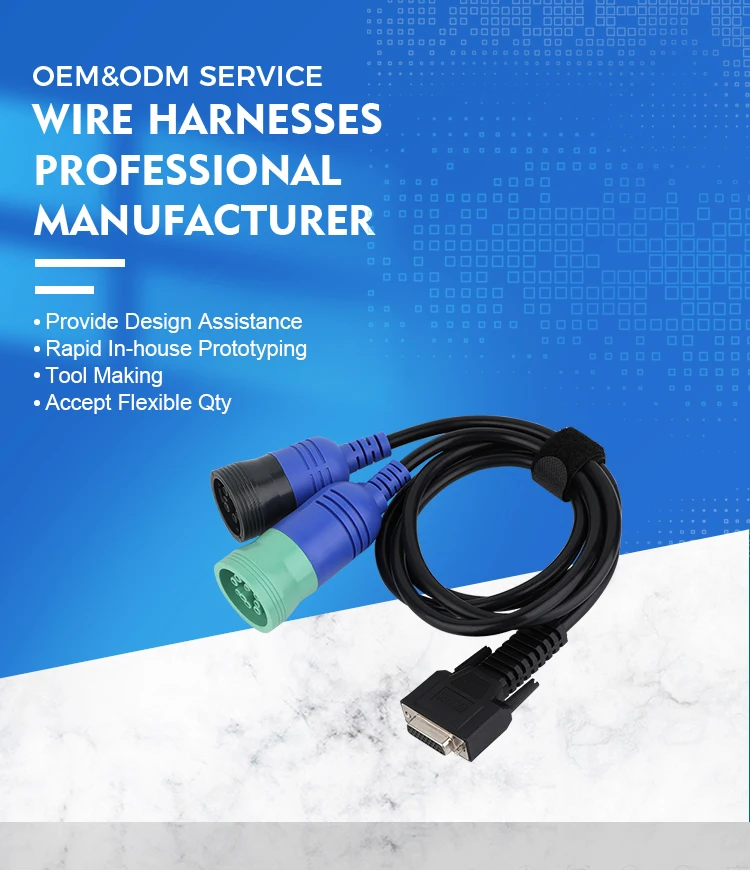 product customized dp15 to j1939 9pin connector y cable-2