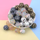 Loose Beads Silicone Beads 19mm 19mm New Loose Baby Food Grade Silicone Beads Terrazzo