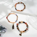 Jewelry Sets Multilayer Women Bracelet Glass Bead Stretch Bracelet Jewelry Sets