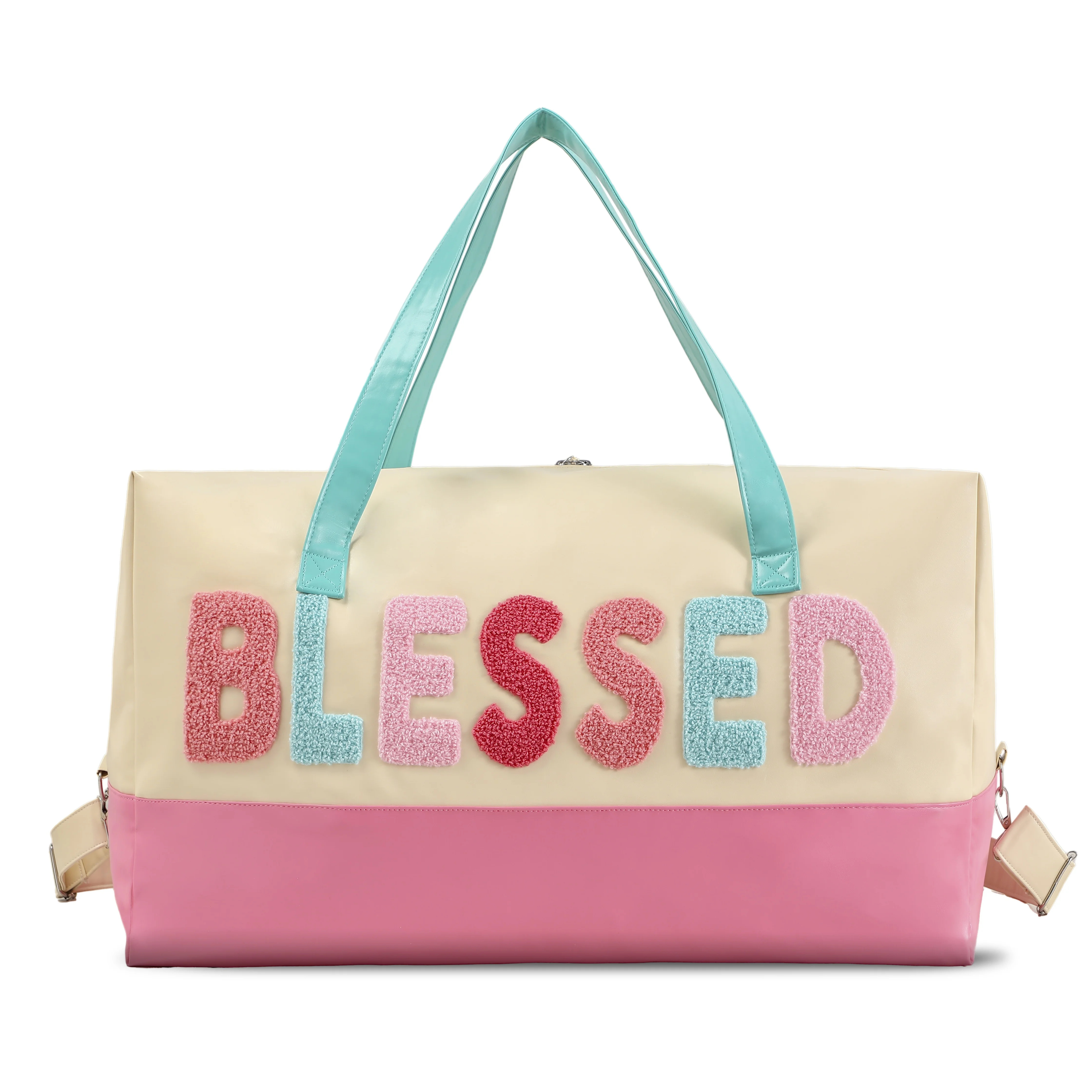 Casual Weekend Luggage Large Embroidery Capacity Shoulder Travel Bag Sports Gym Carry-On Women Duffel Bag factory