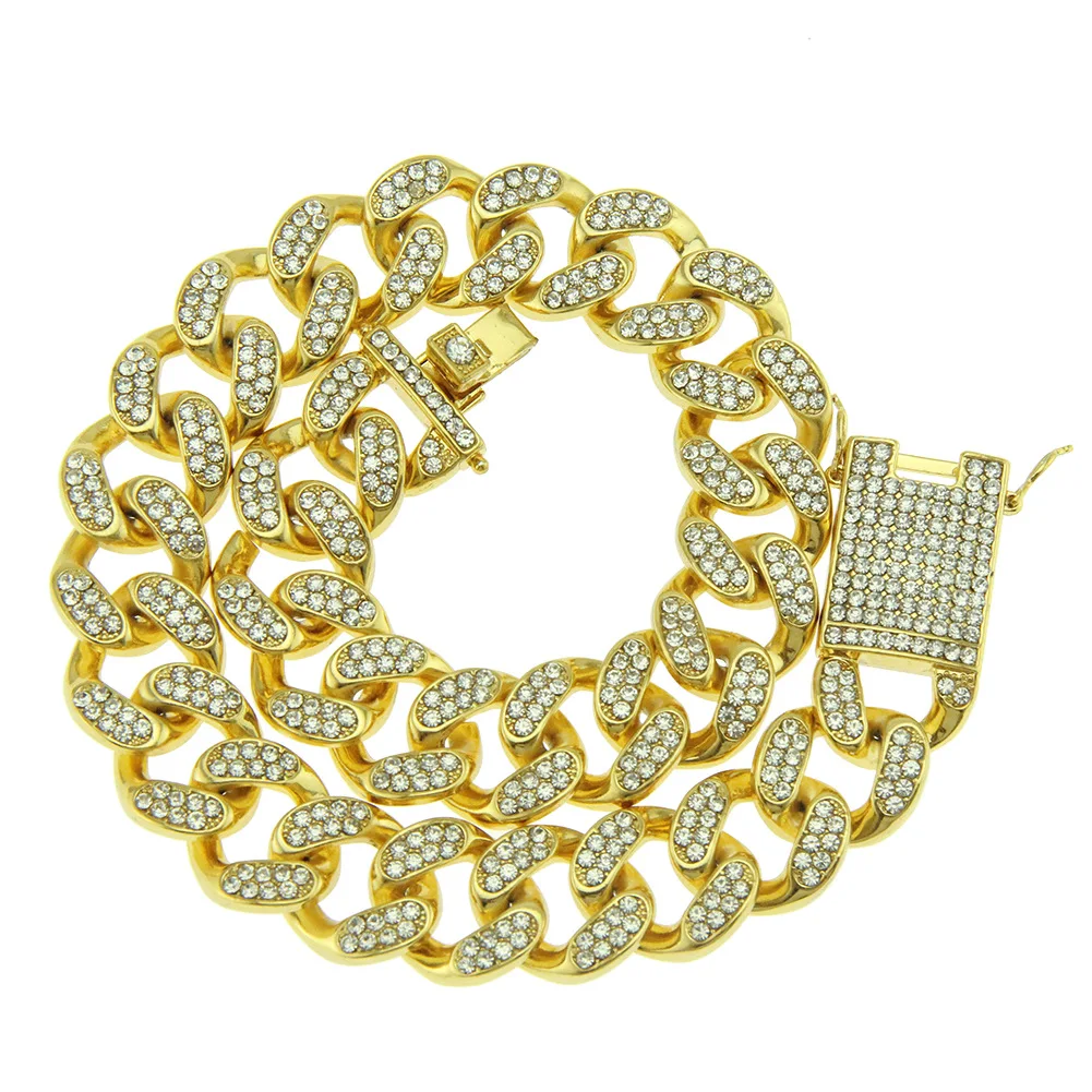 Men Necklace Hip Hop Choker Jewelry 