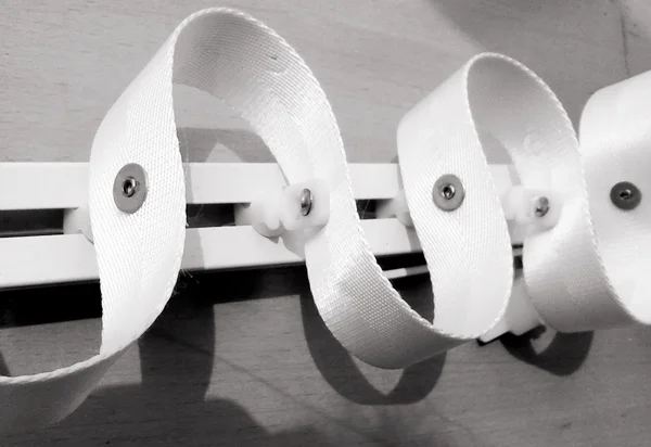 KECO s-wave curtain tape for ripple fold curtains with studs used in motorized curtain tracks and drapery rails