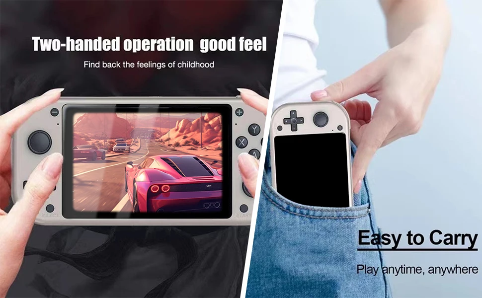 Handheld Game Player M17 4.3 inch HD Portable Handheld Video Game Console Retro Classic Game Player Kid's gift