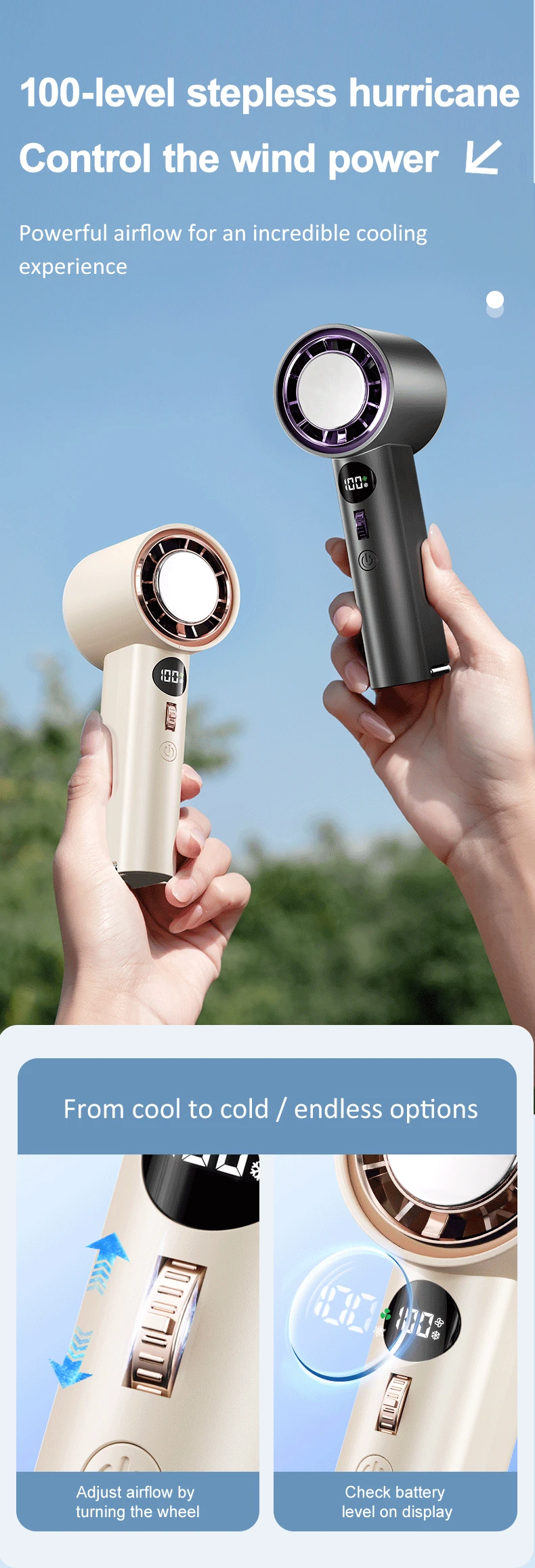 Potable Mini Fan, 3.7V, USB - detail 10