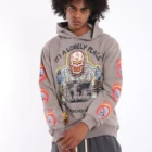 Unlined Hoodie Design OEM Streetwear Clothing Factory Custom Sublimated Logo Printing Hoodie