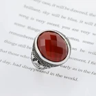 Fashion Men Ring Fashion Antique Jewelry Handmade Ruby Stone Men Ring