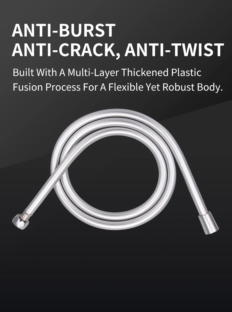 PVC Shower Hose Flexible High Pressure Shower Head with Holder Bathroom Accessories for Home Hotel supplier