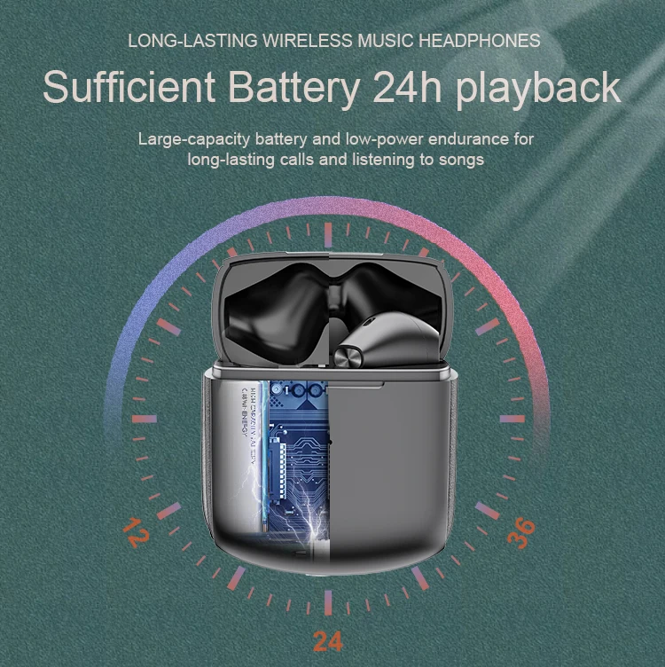 Enle Factory New Arrivals Bt 5.1 TWS Wireless Earbuds J80 With 8 Hour Music Time True Stereo Bluetooth Gaming Headphone Earphone