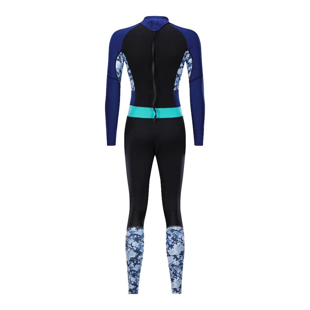 3 mm Neoprene Full Body UV Protection One-piece Long Sleeve Diving Wetsuit Back Zipper Swimsuit